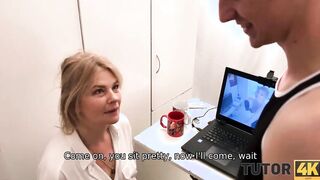 TUTOR4K. Inventive dude manages to seduce tutor during literature lesson