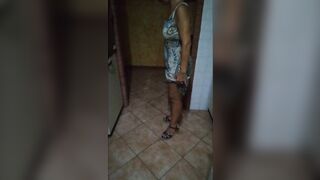 Nice dress but now she blows dick