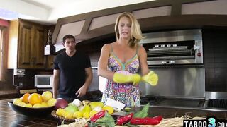 Old stepmom Brenda James ordering her curious stepson to taboo