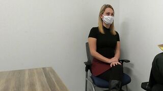 19 Year Old gets nailed during job interview by her new boss