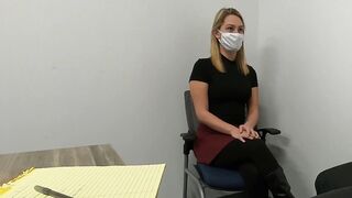 19 Year Old gets nailed during job interview by her new boss