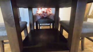 Stepbrother checks on sister and makes her suck his penis