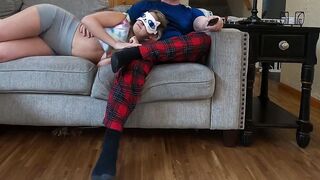 Daughter gets plowed while on the couch with her stepfather
