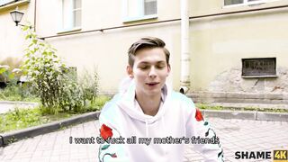 SHAME4K. Old agrees to help friends son with his intimate