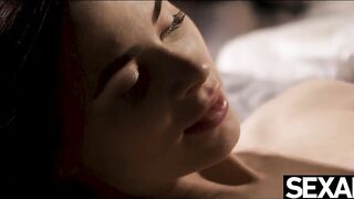 Hot cunt with mouth riding her mistress's dick to insane multiple orgasms