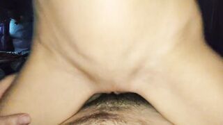 Unshaved penis and Russian thin cunt with mouth with nice titties