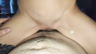 Unshaved penis and Russian thin cunt with mouth with nice titties
