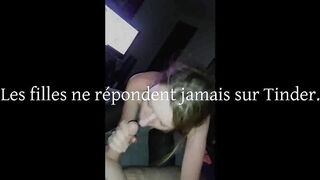 Elle continue de sucer quand il ejacule