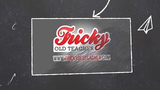 Tricky Older Professor - Playful dark hair seduces tutor at a