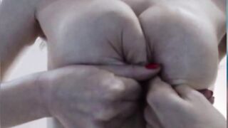 Russian cougar play with saggy melons three.