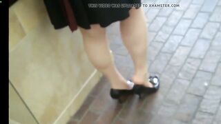 Candid heels shoeplay Cutie legs