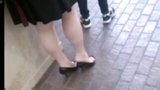Candid heels shoeplay Cutie legs