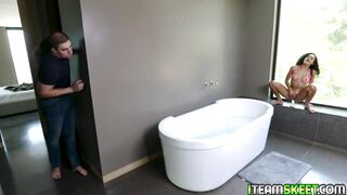 Scarlit Scandal lets stepbrother pulverize her black snatch
