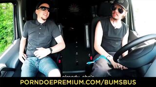 BUMS BUS - German big tit Goddess Queen Paris picked up