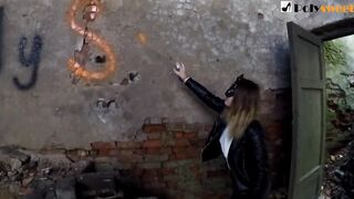 Painted graffiti and then pounded her BF (rough sex)