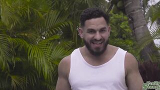Stud fucks 2 beauty babes inside babe bikinis by the
