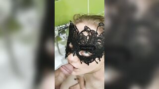PeachBitch:Whore stepsister drinking piee and sucking off penis