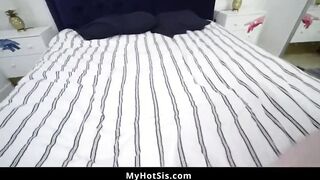 Huge Boobs Step Sister Helps Her Brother to Relax