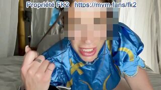 FK2 - mom clothed as CHUN-LI gets her vagina fisted