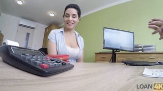 LOAN4K. Curvaceous stunner knows how to solve her problems with