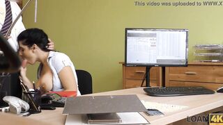 LOAN4K. Curvaceous stunner knows how to solve her problems with