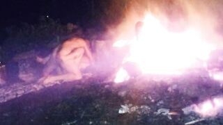 Screwing my brothers wifey by the camp fire