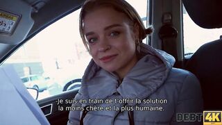 DEBT4k. Adorable Faced Young Debtor Thinks Sex Is Better Than