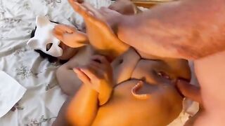 painal anal on her back w facial