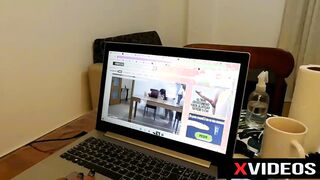 MY MILF DISCOVERES ME SPYING HER WHILE SHE MASTURBATES AND