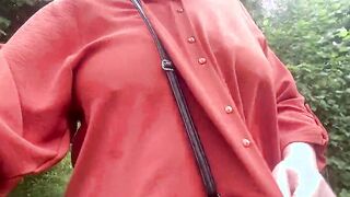 Outdoors nudity Goddess MILF stepmom have Squirting Orgasm into park