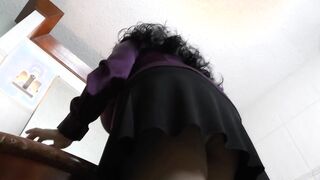 Amateur BBW mom with big titted slurps on a rough dick