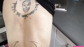 HUGE TIT Long Booty Slim Inked beauty Amateur Aussie Vegan