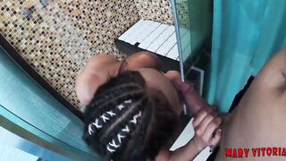 I taking a shower couldn't resist that hugest penis -