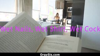 I Fuck My babe Step Sister While She Was Studying