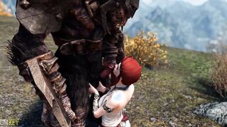 Troll fucks a big titted Hot | Huge Dick Monster |