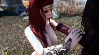Troll fucks a big titted Hot | Huge Dick Monster |
