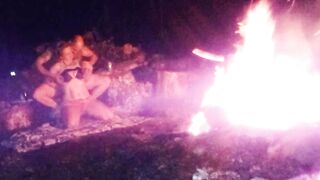 late night bonfire fucking