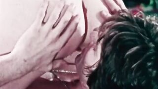 Nice Bombshell cunt with mouth banged up on a motorcycle and sucks
