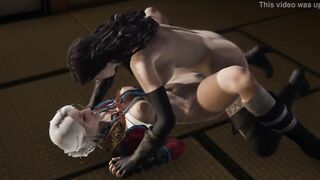 The Witcher - Yennefer grows a cock and she covers