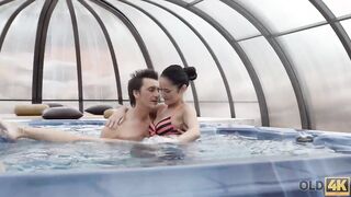 Old4k porn video – OLD4K. Svelte cunt with mouth facialized after passionate sex with her mature