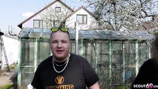 Outside Gang Bang for German Huge natural Breasts Old Marina