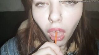 Licked the chupa chups thinking that it was a member