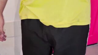 stepson eats stepmother inside the kitchen