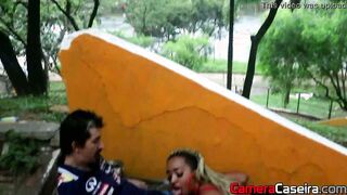 Hubby Horn Films Ex-Wife Blowing Unknown inside the Square