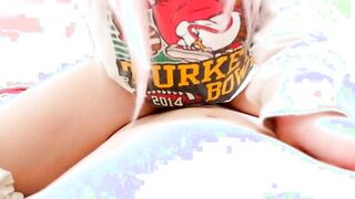 Hot Bu66blegum blows and pounces on my penis