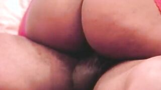 Ebony dick cum on her african butt
