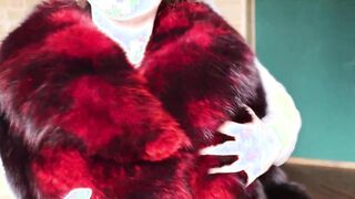 Vintage sex with Bae into fur coat
