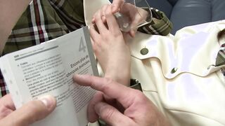 Japanese hoe and her white cock