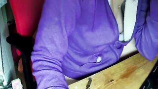 Masterbating on hidden webcam