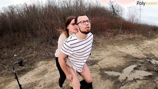 My bitch screamed loudly so she ate her cum) (pegging,